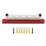RV Yacht 150A High Current Single-row 4-way Busbar with 6pcs Terminals - Image 9