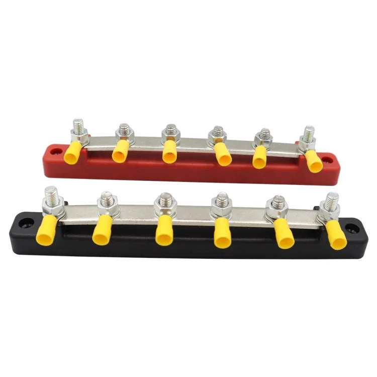 EDA004978301_2.webp 1 Pair RV Yacht 150A High Current Single-row 4-way Busbar with 12pcs Terminals - Image 3