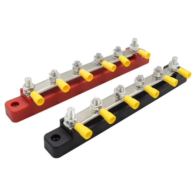 EDA004978301_3.webp 1 Pair RV Yacht 150A High Current Single-row 4-way Busbar with 12pcs Terminals - Image 4
