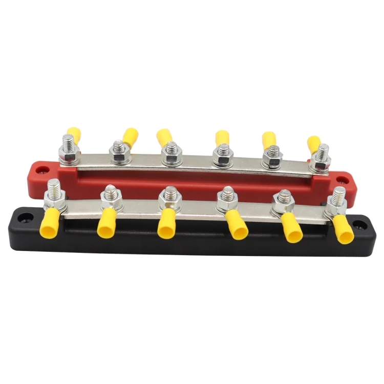 EDA004978301_4.webp 1 Pair RV Yacht 150A High Current Single-row 4-way Busbar with 12pcs Terminals - Image 5