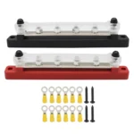 1 Pair RV Yacht 150A High Current Single-row 4-way Busbar with 12pcs Terminals - Image 6