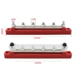 1 Pair RV Yacht 150A High Current Single-row 4-way Busbar with 12pcs Terminals - Image 7