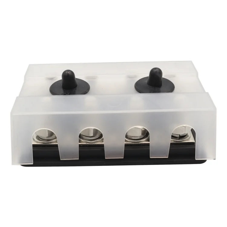 EDA004981201_1.webp RV Modified Yacht Double-row 4-way Busbar with Dust Cover - Image 2