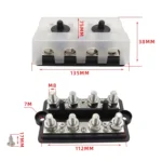 RV Modified Yacht Double-row 4-way Busbar with Dust Cover - Image 8