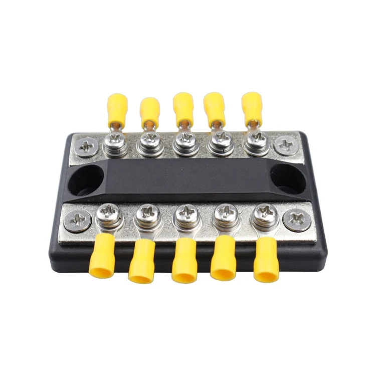 EDA0049829_1.webp CP-4002 100A 48V RV Yacht Modified Double Row 5-way Busbar with 10pcs Terminals - Image 2