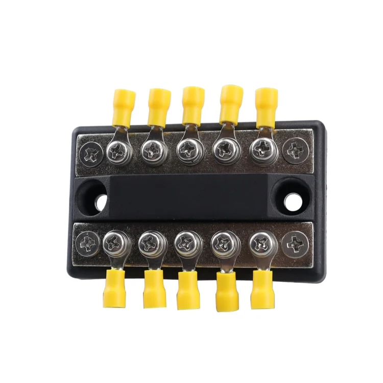 EDA0049829_2.webp CP-4002 100A 48V RV Yacht Modified Double Row 5-way Busbar with 10pcs Terminals - Image 3