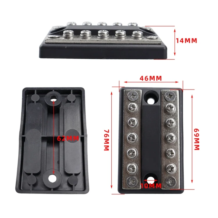 EDA0049829_6.webp CP-4002 100A 48V RV Yacht Modified Double Row 5-way Busbar with 10pcs Terminals - Image 7