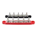 1 Pair RV Yacht M8 Single Row 5-way Power Distribution Block Busbar with Cover - Image 3