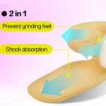 1pair 2 in 1 Anti-grinding Silicone Thickened Heel Stickers - Image 3