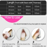 1pair 2 in 1 Anti-grinding Silicone Thickened Heel Stickers - Image 4