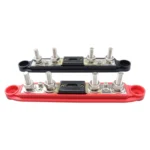 1 Pair RV Yacht M8 Single Row 4-way Power Distribution Block Busbar with Cover with 300A Fuse - Image 4