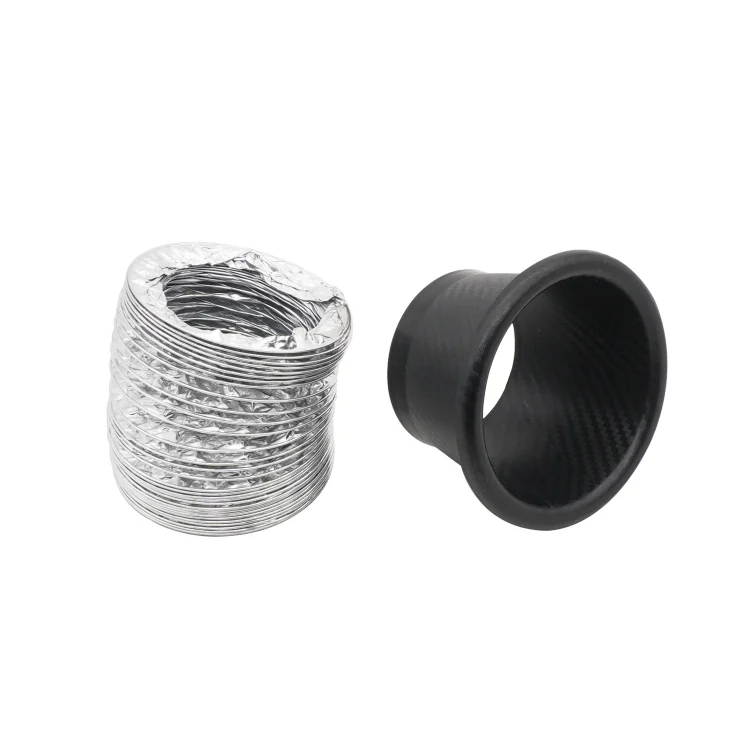 XH-UN099 Carbon Fiber Car Front Bumper Turbo Air Intake Inlet Pipe Air Funnel Kit