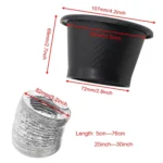 XH-UN099 Carbon Fiber Car Front Bumper Turbo Air Intake Inlet Pipe Air Funnel Kit - Image 5