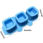 3 Cups Love Ice Tray Silicone Mold Succulent Plaster Mold, Random Color Delivery - Image 2
