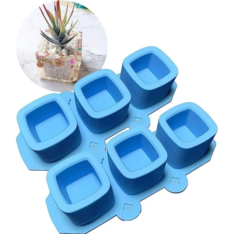 EDA0049950_2.webp 3 Cups Love Ice Tray Silicone Mold Succulent Plaster Mold, Random Color Delivery - Image 3