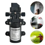 12V 70W Self-priming Pump High Pressure Car Washing Intelligent Diaphragm Right Out Water Pump