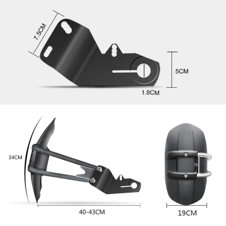 EDA00506601_3.webp Motorcycle Stainless Steel Modified Rear Wheel Fender Dustproof Splash Flaps Mudguards Fender Guard - Image 4
