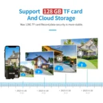 ESCAM G03 2x4MP Dual Lens Zoom 8X Dual Light Source WiFi Camera Support Two-way Voice & Motion Detection - Image 9