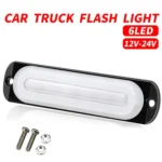DC12V-24V / 18W Car Truck Emergency Strobe Flash Warning Light 6LEDs Ultra-thin Side Lights - Image 2