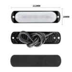 DC12V-24V / 18W Car Truck Emergency Strobe Flash Warning Light 6LEDs Ultra-thin Side Lights - Image 3
