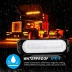 DC12V-24V / 18W Car Truck Emergency Strobe Flash Warning Light 6LEDs Ultra-thin Side Lights - Image 5