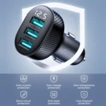 JOYROOM JR-CCD03 3.4A 3 x USB Ports Digital Display Car Charger - Image 7