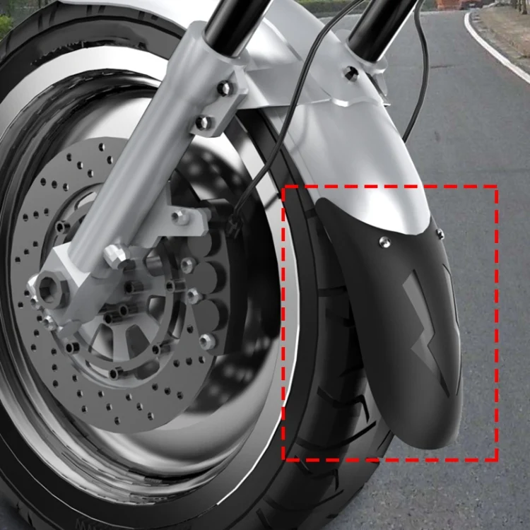EDA00517401_5.webp Motorcycle PP Modified Front Wheel Fender Dustproof Splash Flaps Mudguards Fender Guard - Image 6