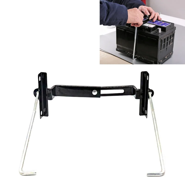 EDA00535501.webp Car Universal Battery Bracket Adjustable Battery Fixed Iron Holder - Image 1