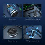 TOTU CC-3 2.1A Dual USB-A Port Car Charger - Image 3