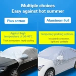 Car Half-cover Car Clothing Sunscreen Heat Insulation Sun Nisor, Aluminum Foil - Image 9