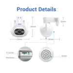 ESCAM PT304 HD 4MP Humanoid Detection Tracking WiFi Connection Sound Alarm Intelligent Night Vision H.265 Camera - Image 3