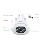 ESCAM PT304 HD 4MP Humanoid Detection Tracking WiFi Connection Sound Alarm Intelligent Night Vision H.265 Camera - Image 4