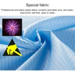 Electronic Factory Anti Static Blue Dust-free Clothing Stripe Dust-proof Clothing - Image 3