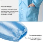 Electronic Factory Anti Static Blue Dust-free Clothing Stripe Dust-proof Clothing - Image 4