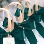 Gift Bag Transparent Packaging Bag, Green Ribbon+Hanging Tag+Lafite Grass - Image 3