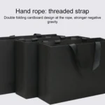 Black Shopping Kraft Paper Bag Handbag - Image 5