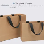Buff Shopping Kraft Paper Bag Handbag - Image 2