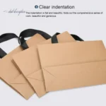 Buff Shopping Kraft Paper Bag Handbag - Image 3