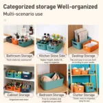 5pcs Desktop Snack Storage Basket Kitchen Portable Storage Basket Sundries Box - Image 7