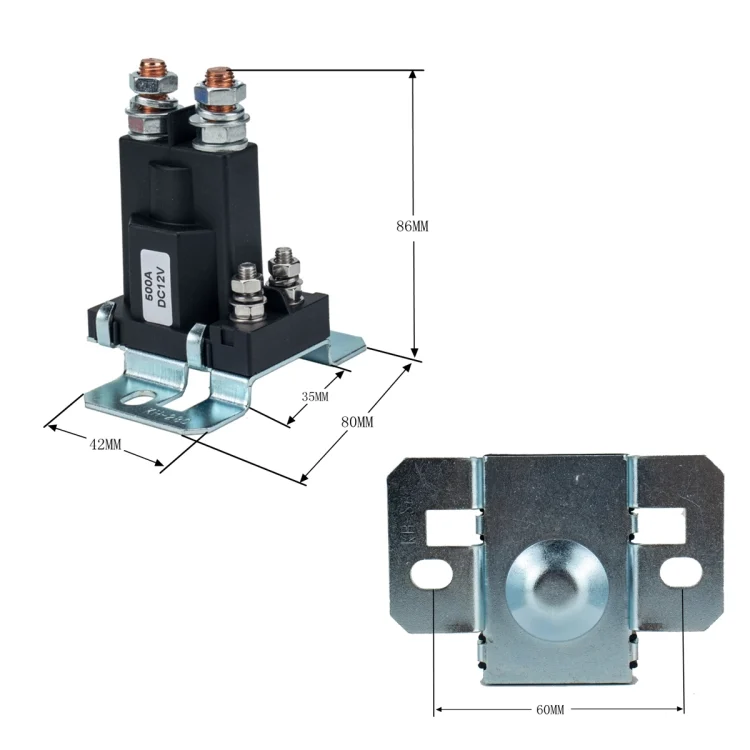 EDA005523_5.webp Car Modification Small Contact 12V / 500A Contact Dual Battery High Current DC Relay - Image 6