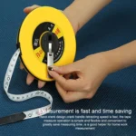 Jianda Fiber Leather Tape Measure Disc-shaped Hand-operated Soft Ruler Construction Site Measurement Ruler - Image 4