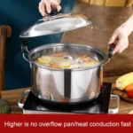 26cm Stainless Steel Thickened Soup Pot Small Stew Pot Induction Gas Stove Universal Pots - Image 5