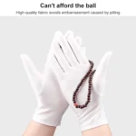Labor Protection White Anti-sweat Cloth Thickened Gloves - Image 4