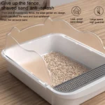 Semi-closed Cat-ear Baffle Cat Litter Basin Deodorization Cat Toilet - Image 5