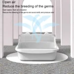 Semi-closed Cat-ear Baffle Cat Litter Basin Deodorization Cat Toilet - Image 6