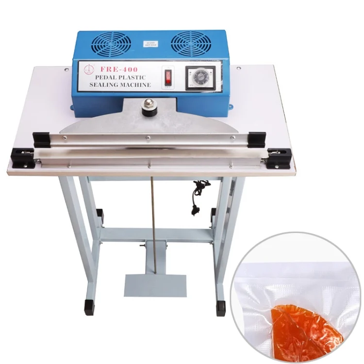 EDA00558601.webp Pedal Type Sealing Machine Heat Shrinkable Film Cutting Machine Plastic Bag Sealer, EU Plug - Image 1