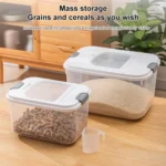 Pull-top Rice Bucket Sealed Insect-proof and Moisture-proof Food Storage Box, Random Color Delivery - Image 2