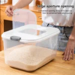 Pull-top Rice Bucket Sealed Insect-proof and Moisture-proof Food Storage Box, Random Color Delivery - Image 3