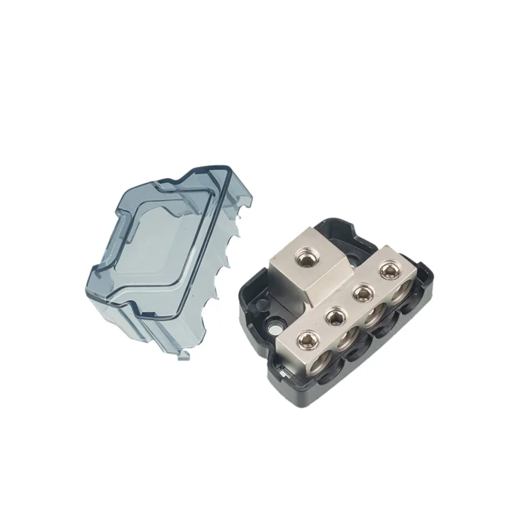 EDA005618.webp 4-Way Car Audio Stereo Amp Power / Ground Cable Splitter Distribution Block 4GA - Image 1