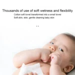 Baby Cotton Soft Towel Wet & Dry Dual Use Disposable Face Towel - Image 4